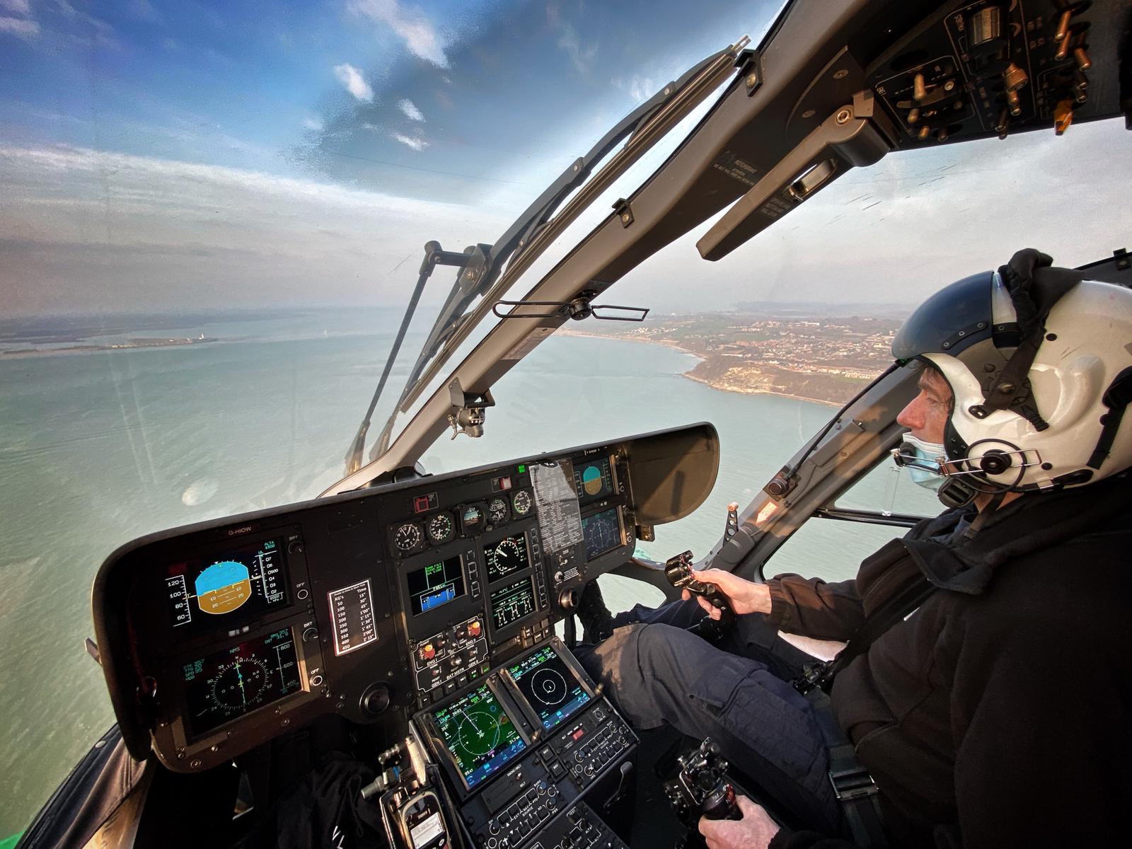 HIOWAA in flight. View from the Pilot