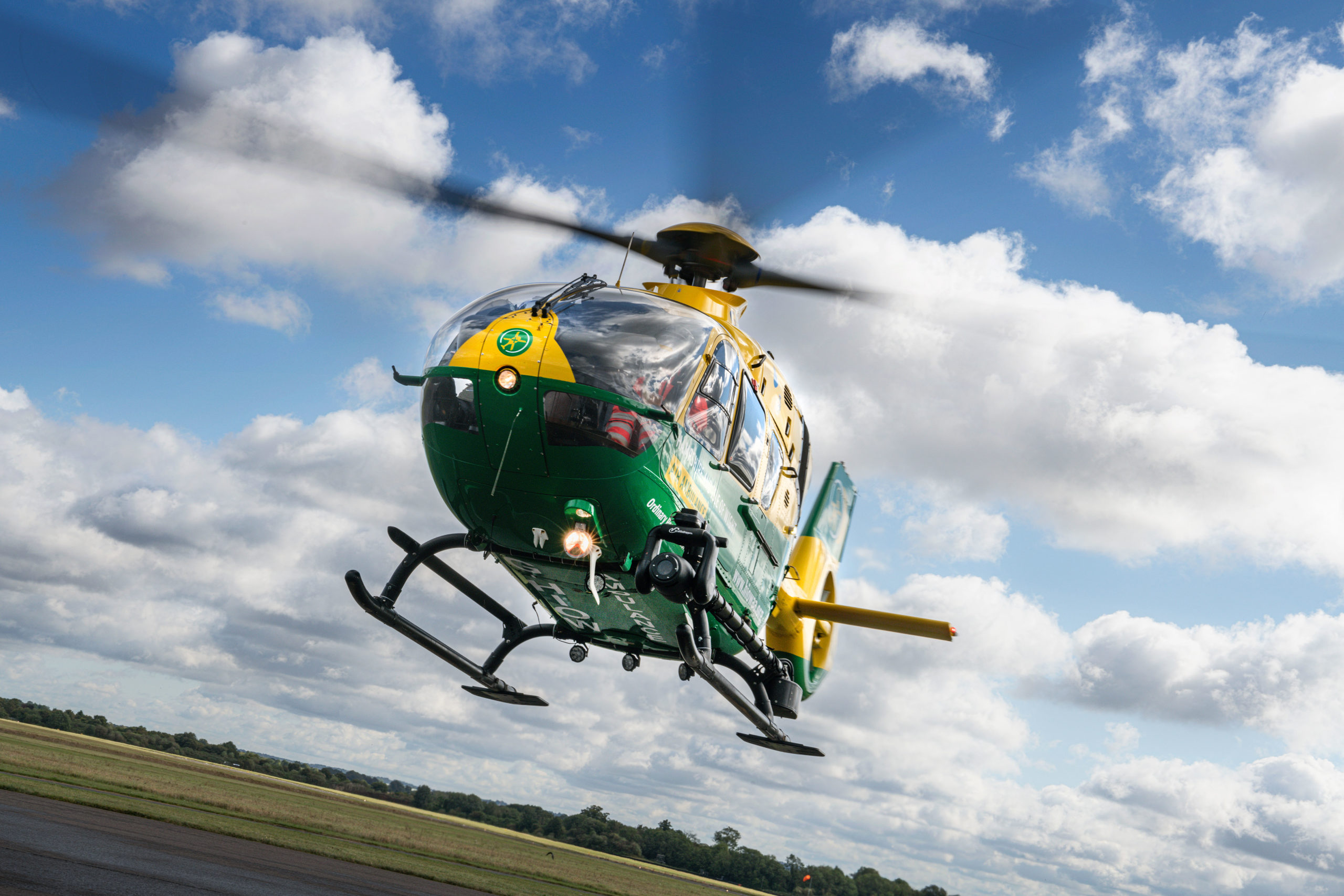 Hampshire and Isle of Wight Air Ambulance take off