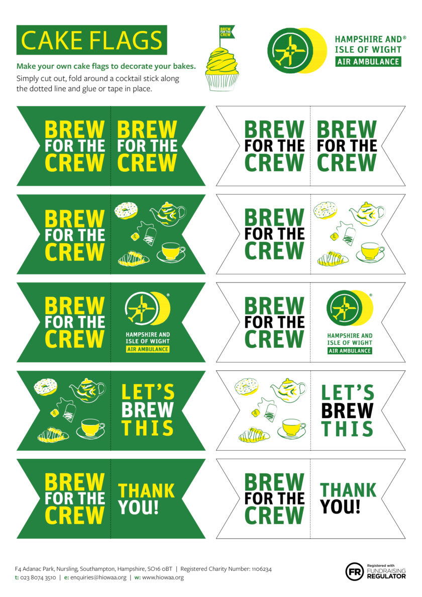 Brew for the Crew Cake Flags