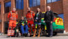 Our Volunteers speaking to the Air Ambulance crew