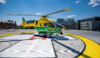 Helicopter on helipad